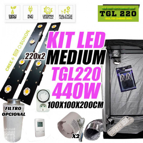 KIT LED CULTIVO MEDIUM TGL 220 X2 440W (ARMARIO 100-120CM)-31