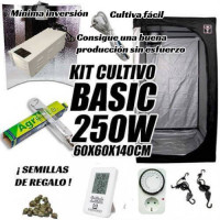 KIT CULTIVO INTERIOR BASIC 250W ARMARIO 60X60X140CM